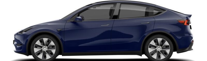 Tesla Model Y zijkant